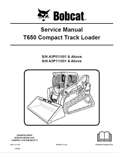 bobcat t650 parts manual